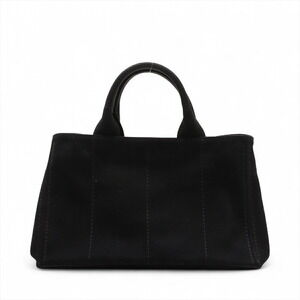Prada Black Canapa Handbag Canvas